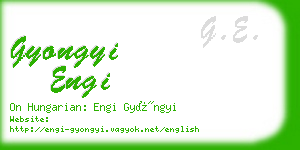 gyongyi engi business card